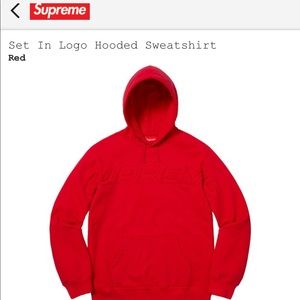 Supreme red sweatshirt large Sold out on line